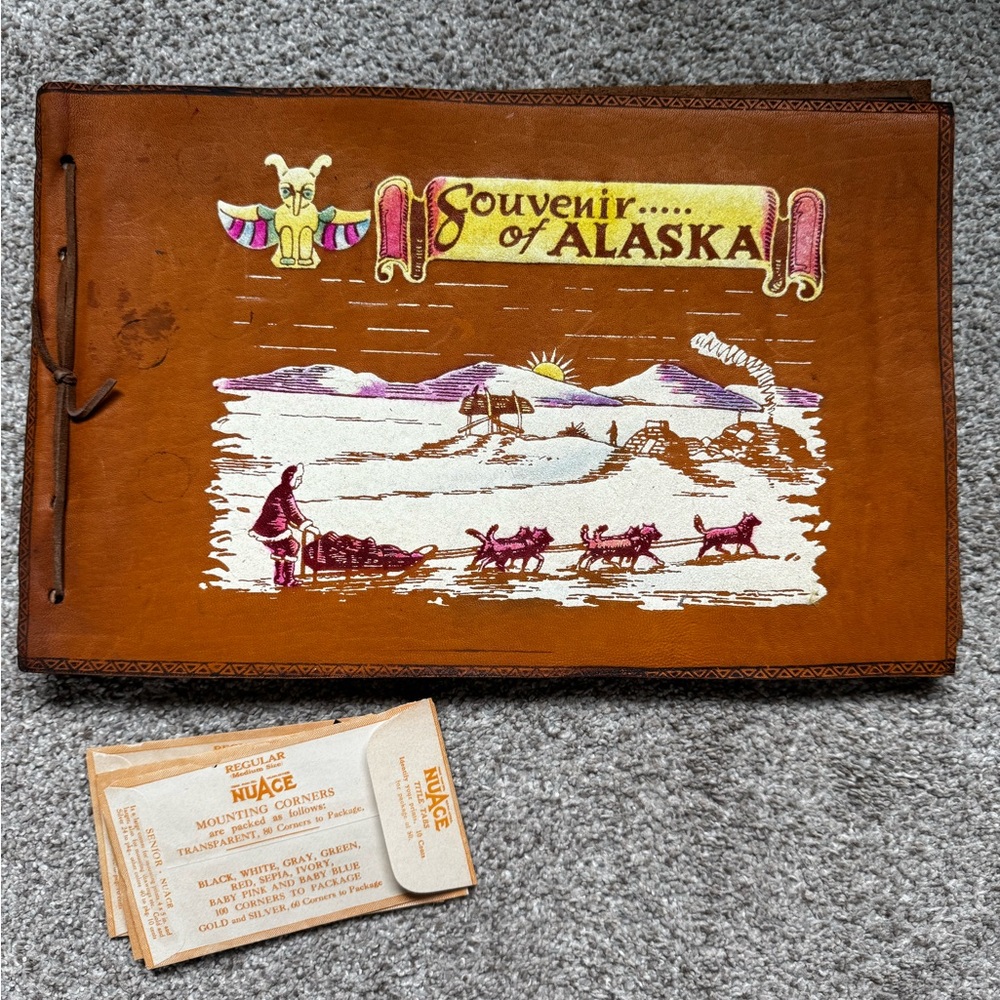 1940’s leather Alaska photo album